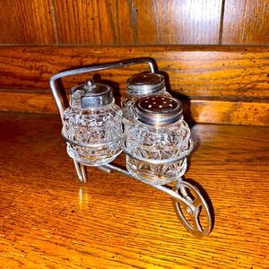 Anchor Hocking Wheelbarrow Salt and Pepper Shakers